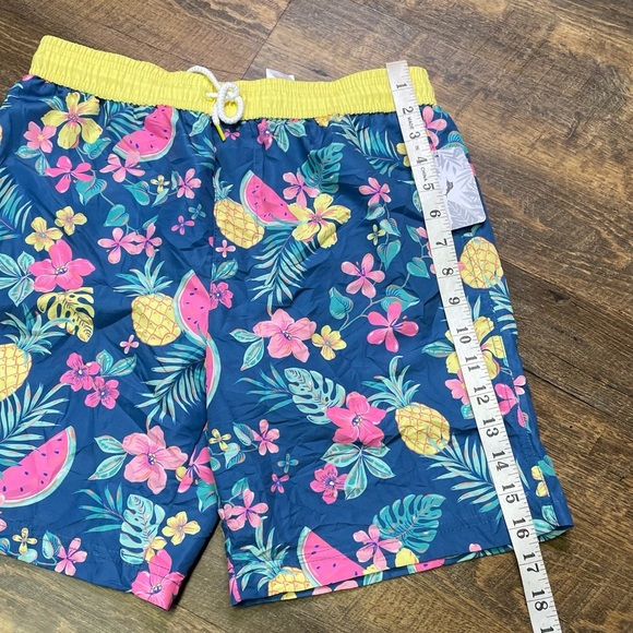 NEW Tommy Bahama Boys Swim Trunks Festive Vallarta Blue Size 14 XL XLarge Shorts - Picture 3 of 11
